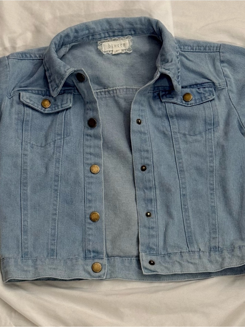 btween Light Blue Denim Jean Jacket for Kids
